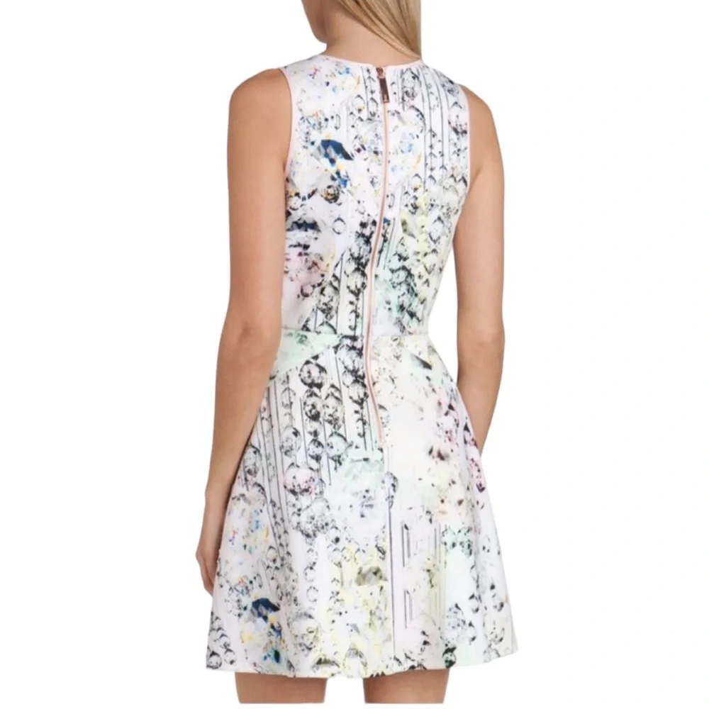 TED BAKER LONDON: Sapira Crystal Droplets' Neoprene Skater Dress - Size 3 (US 8)